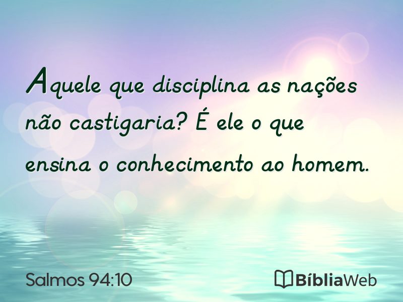 Salmos 94:10 em imagem para compartilhar