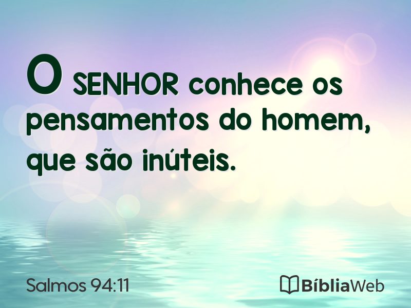 Salmos 94:11 em imagem para compartilhar