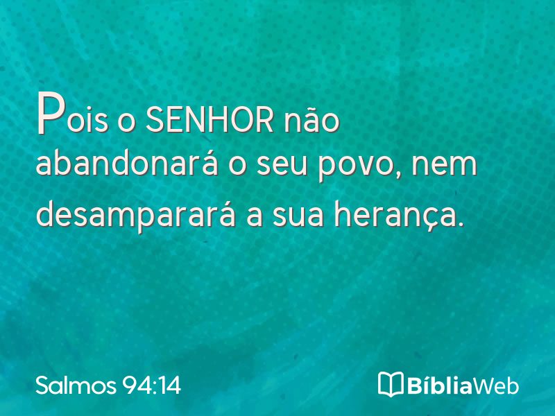 Salmos 94:14 em imagem para compartilhar