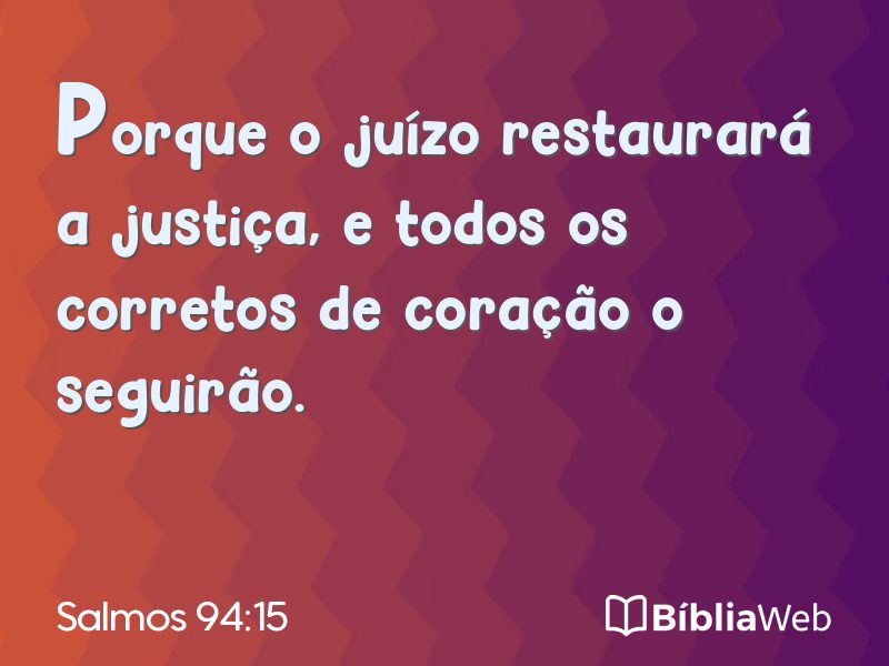 Salmos 94:15 em imagem para compartilhar