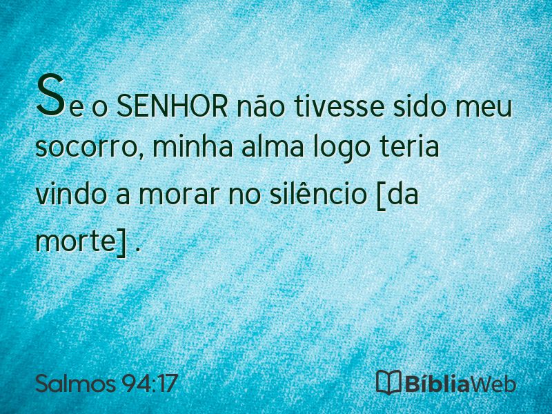 Salmos 94:17 em imagem para compartilhar