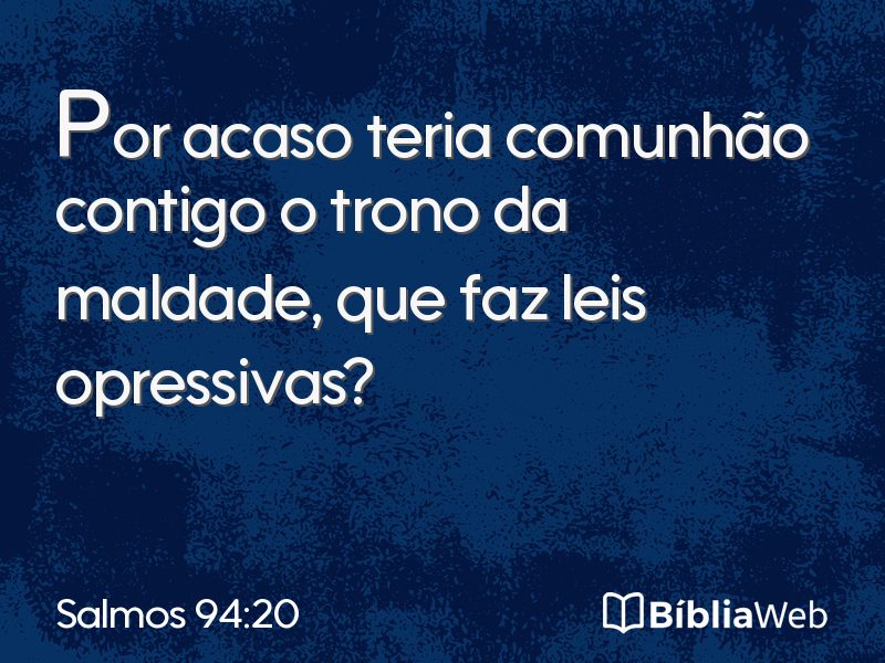 Salmos 94:20 em imagem para compartilhar