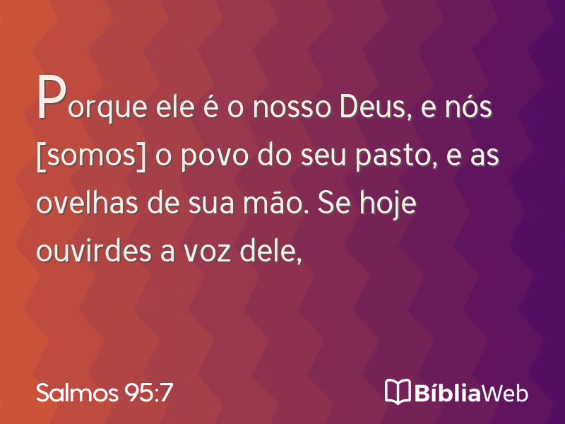 Salmos 95:7 em imagem para compartilhar