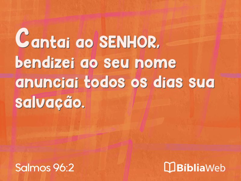 Salmos 96:2 em imagem para compartilhar