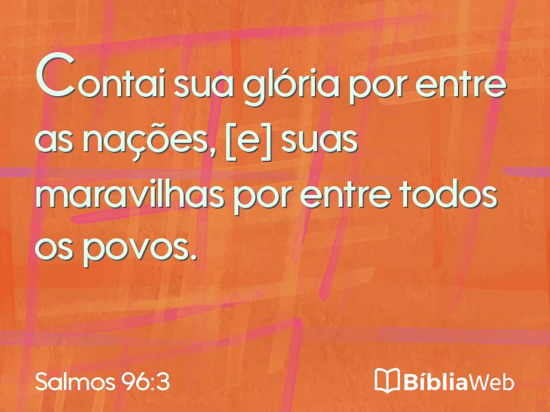 Salmos 96:3 em imagem para compartilhar