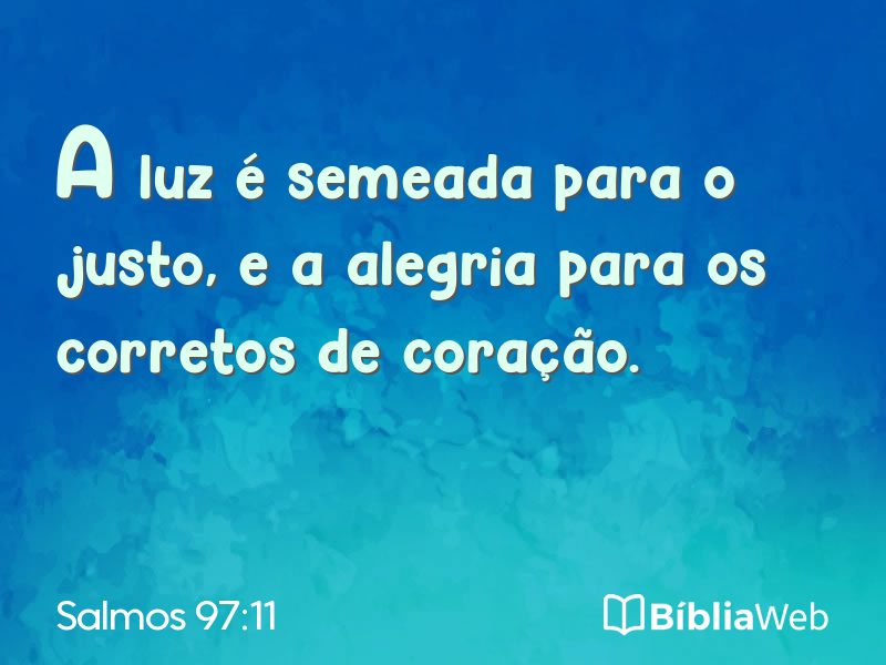 Salmos 97:11 em imagem para compartilhar