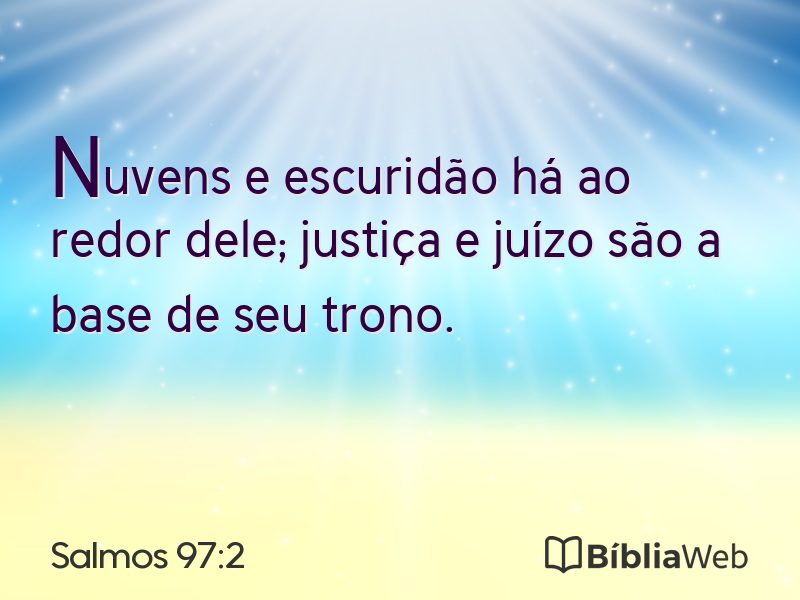 Salmos 97:2 em imagem para compartilhar