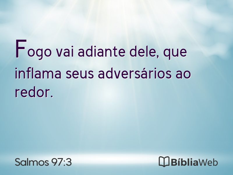 Salmos 97:3 em imagem para compartilhar