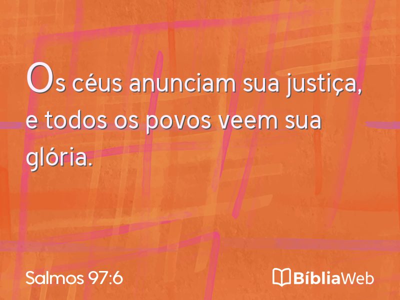 Salmos 97:6 em imagem para compartilhar