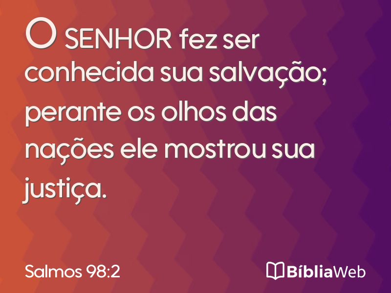 Salmos 98:2 em imagem para compartilhar