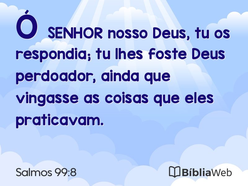 Salmos 99:8 em imagem para compartilhar