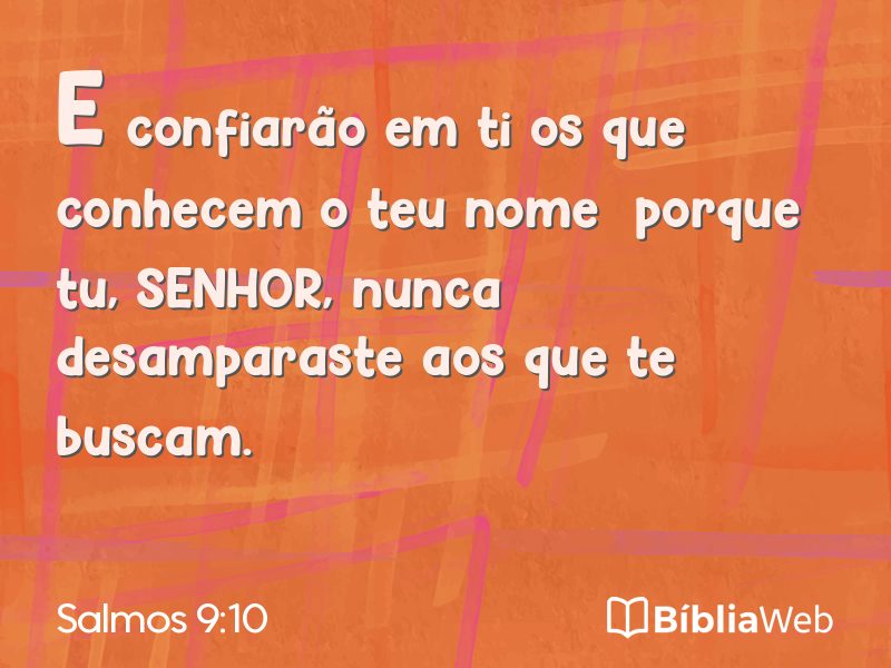 Salmos 9:10 em imagem para compartilhar