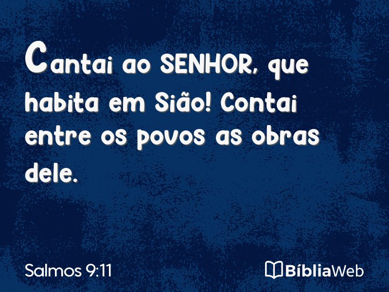 Salmos 9:11 em imagem para compartilhar