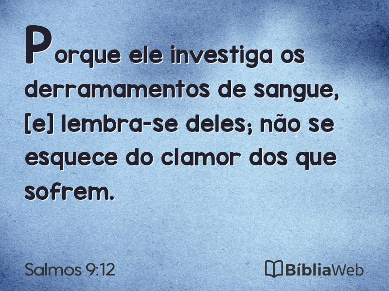 Salmos 9:12 em imagem para compartilhar