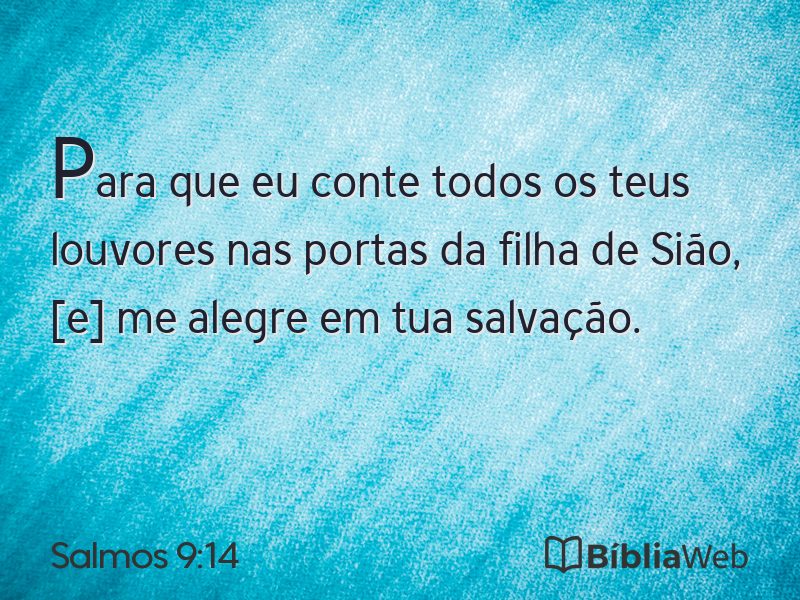 Salmos 9:14 em imagem para compartilhar