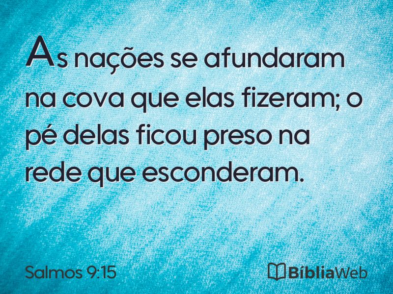 Salmos 9:15 em imagem para compartilhar