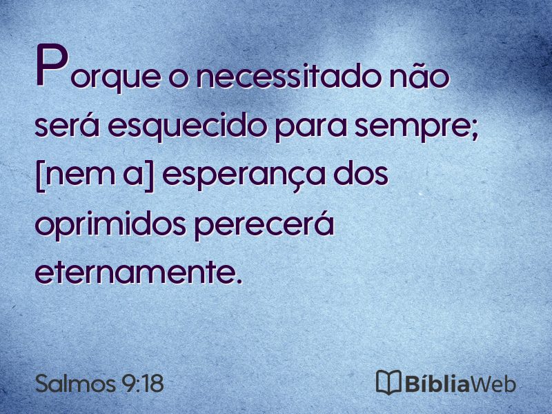 Salmos 9:18 em imagem para compartilhar