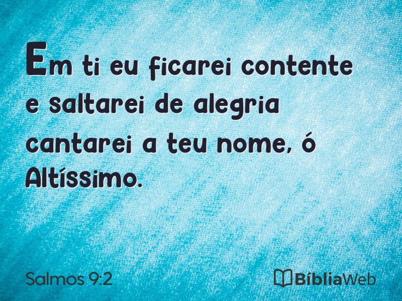 Salmos 9:2 em imagem para compartilhar