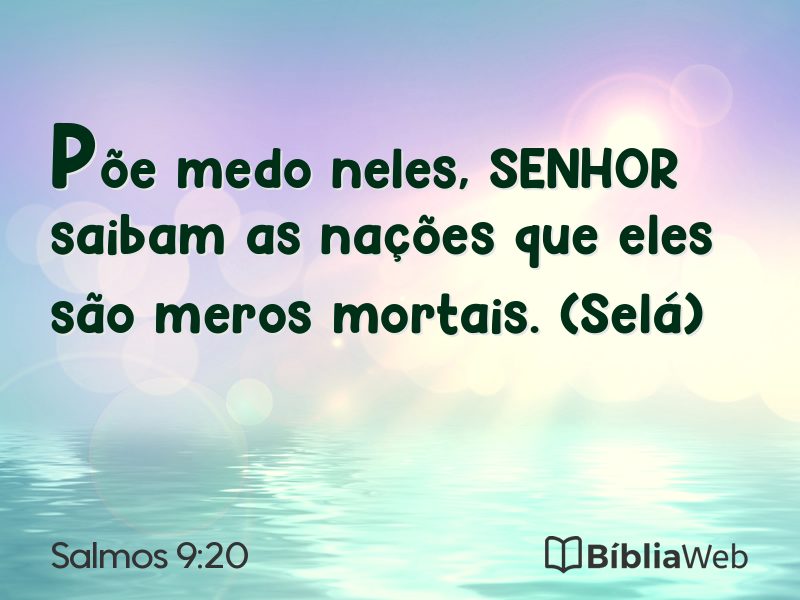 Salmos 9:20 em imagem para compartilhar