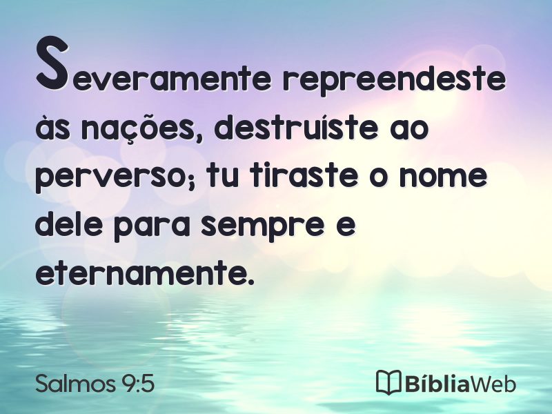 Salmos 9:5 em imagem para compartilhar