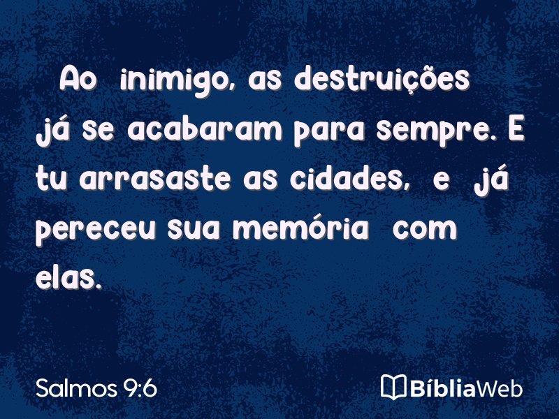 Salmos 9:6 em imagem para compartilhar