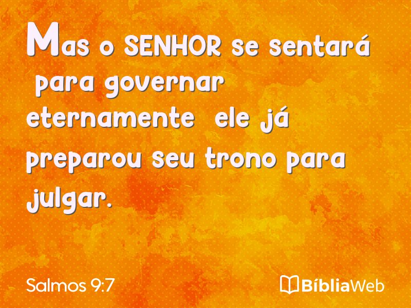 Salmos 9:7 em imagem para compartilhar
