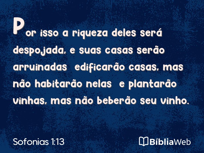 Sofonias 1:13 em imagem para compartilhar