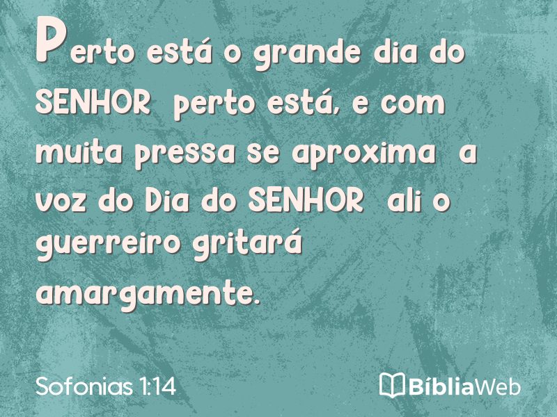 Sofonias 1:14 em imagem para compartilhar