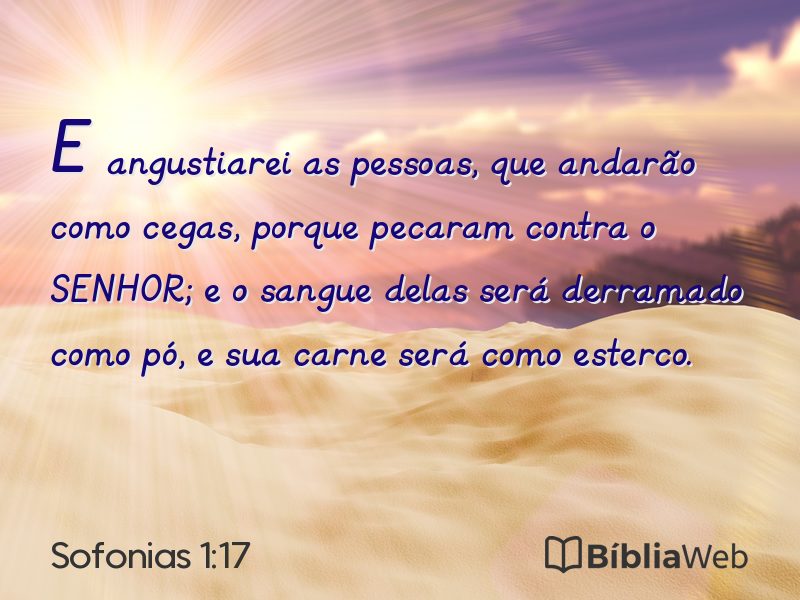 Sofonias 1:17 em imagem para compartilhar