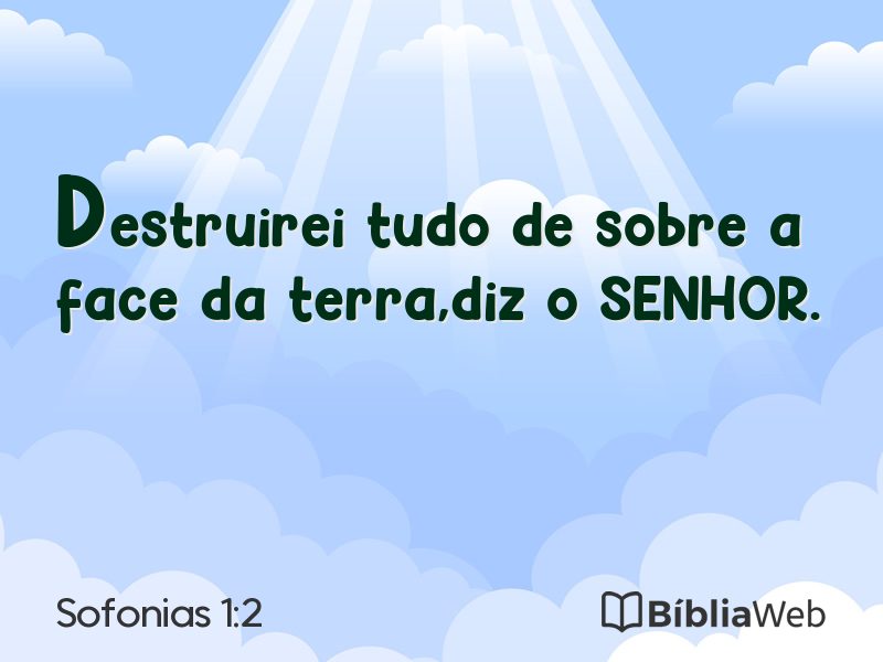 Sofonias 1:2 em imagem para compartilhar
