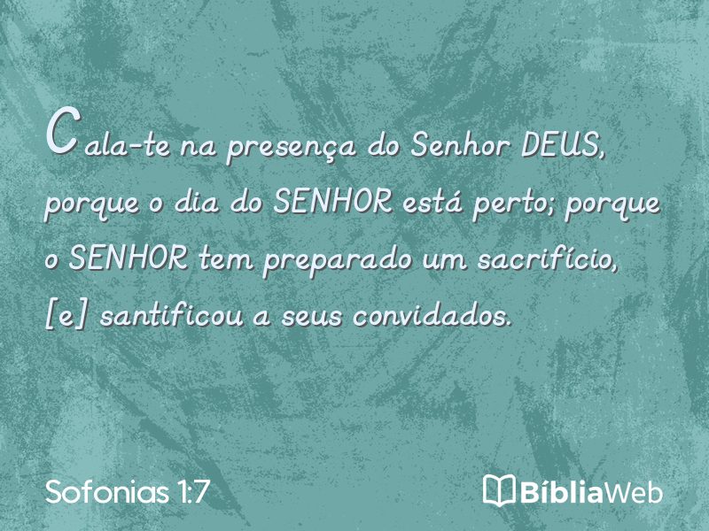 Sofonias 1:7 em imagem para compartilhar