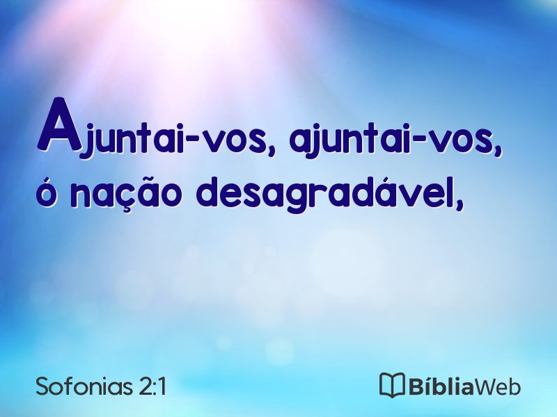 Sofonias 2:1 em imagem para compartilhar