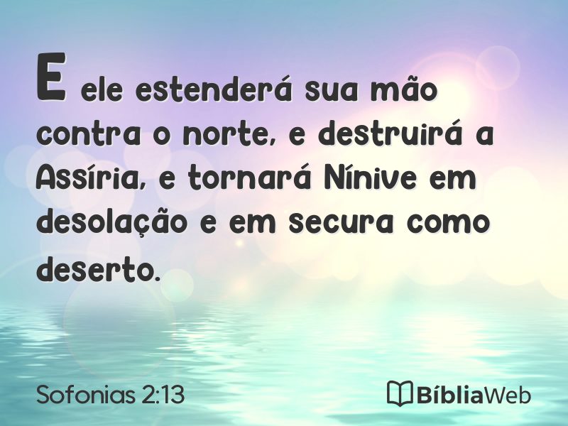 Sofonias 2:13 em imagem para compartilhar
