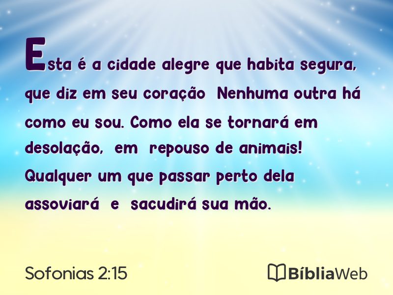 Sofonias 2:15 em imagem para compartilhar