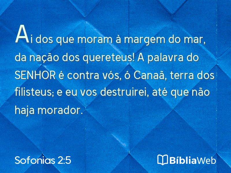 Sofonias 2:5 em imagem para compartilhar