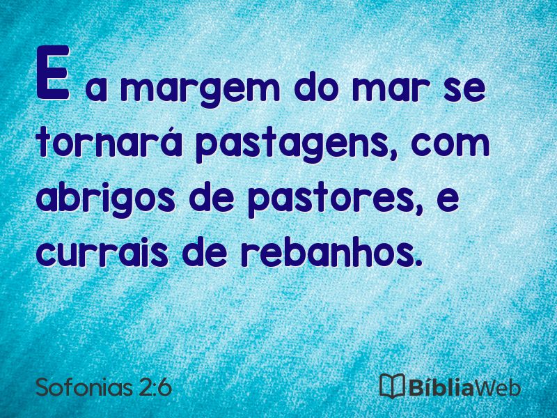 Sofonias 2:6 em imagem para compartilhar