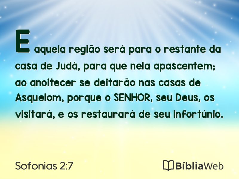 Sofonias 2:7 em imagem para compartilhar