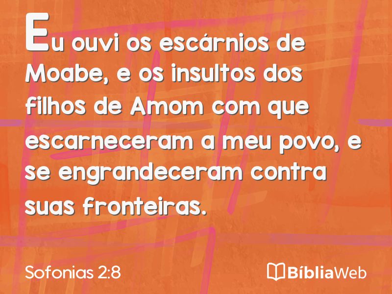 Sofonias 2:8 em imagem para compartilhar