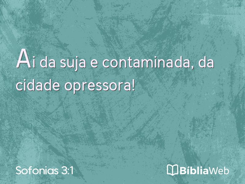 Sofonias 3:1 em imagem para compartilhar