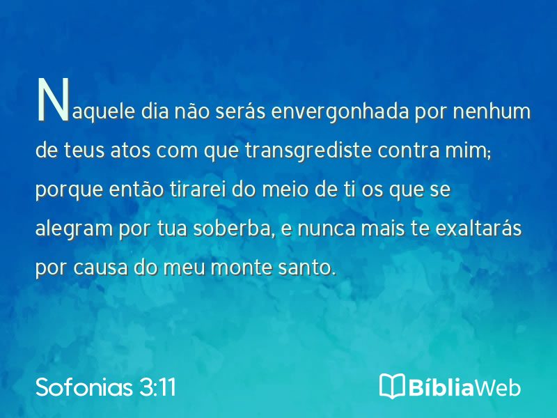 Sofonias 3:11 em imagem para compartilhar