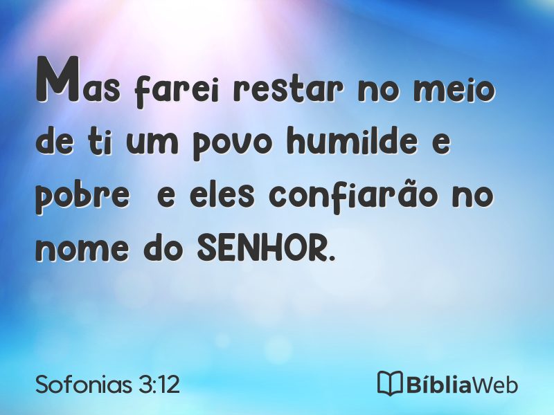 Sofonias 3:12 em imagem para compartilhar