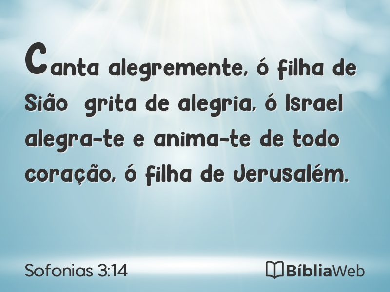 Sofonias 3:14 em imagem para compartilhar