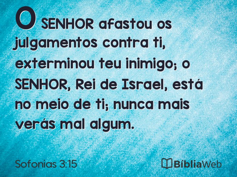 Sofonias 3:15 em imagem para compartilhar