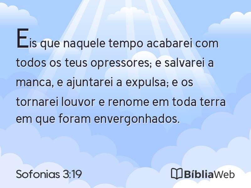 Sofonias 3:19 em imagem para compartilhar