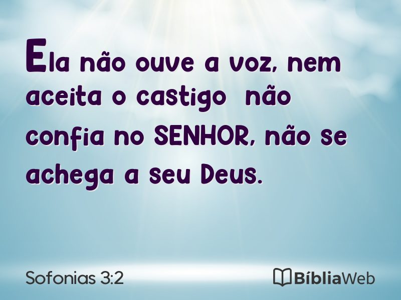 Sofonias 3:2 em imagem para compartilhar
