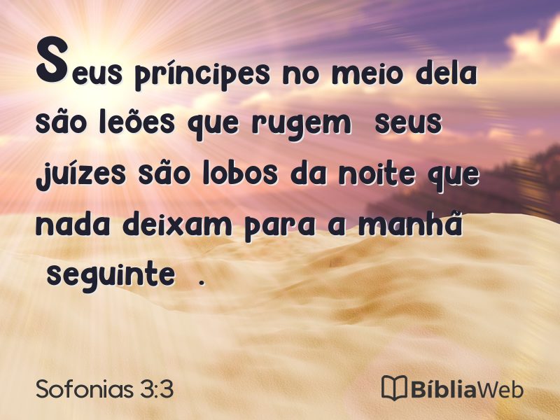 Sofonias 3:3 em imagem para compartilhar