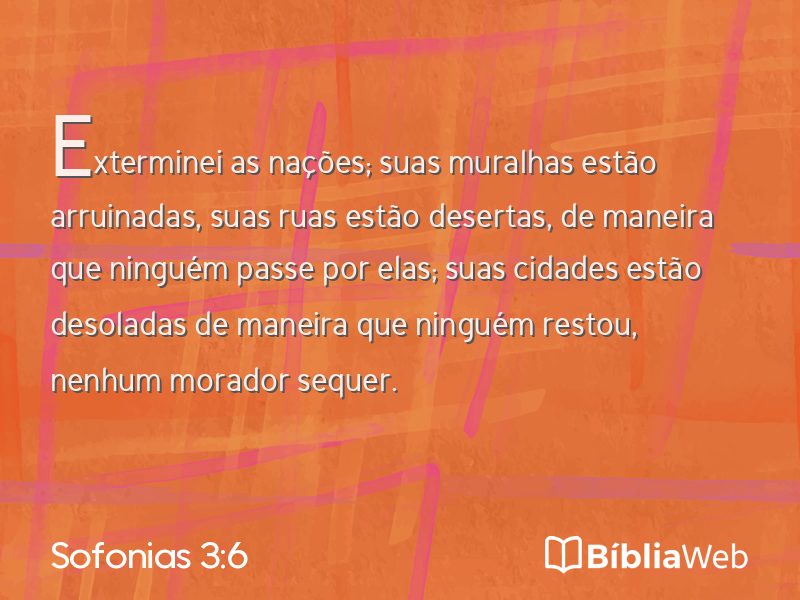 Sofonias 3:6 em imagem para compartilhar