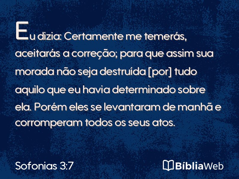 Sofonias 3:7 em imagem para compartilhar