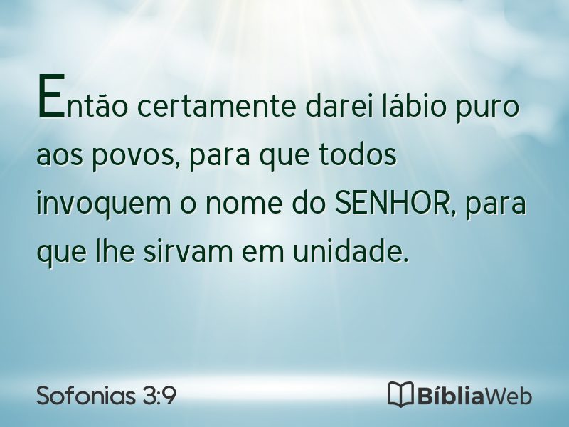 Sofonias 3:9 em imagem para compartilhar