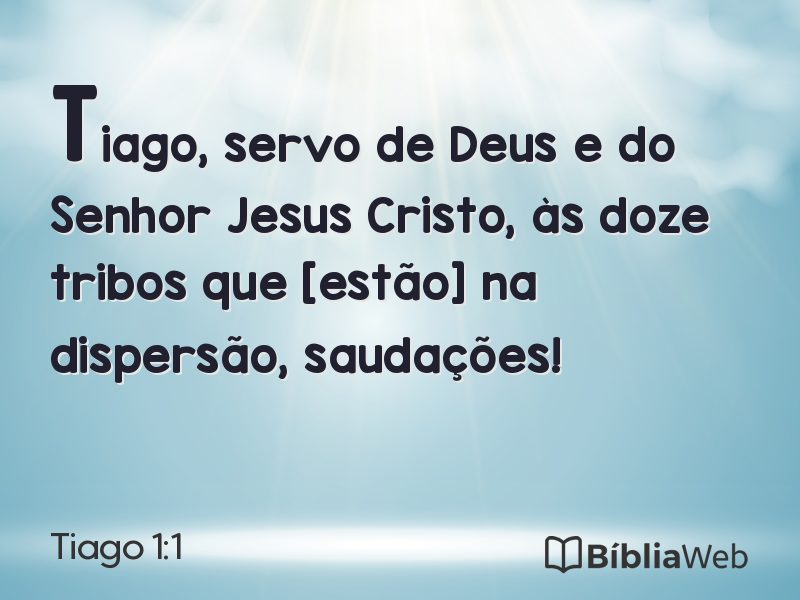 Tiago 1:1 em imagem para compartilhar